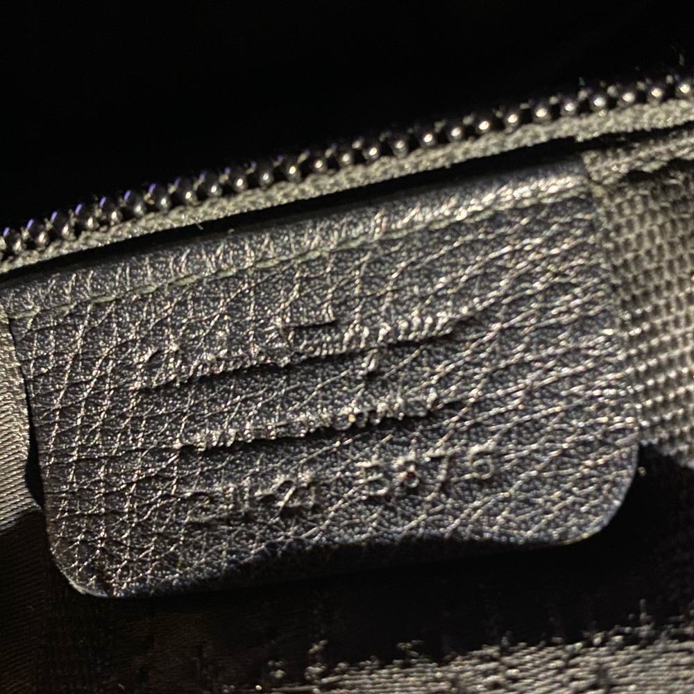 Salvatore Ferragamo Black Pebbled Leather Shoulder Bag with Gold Hardware - Picture 13 of 14